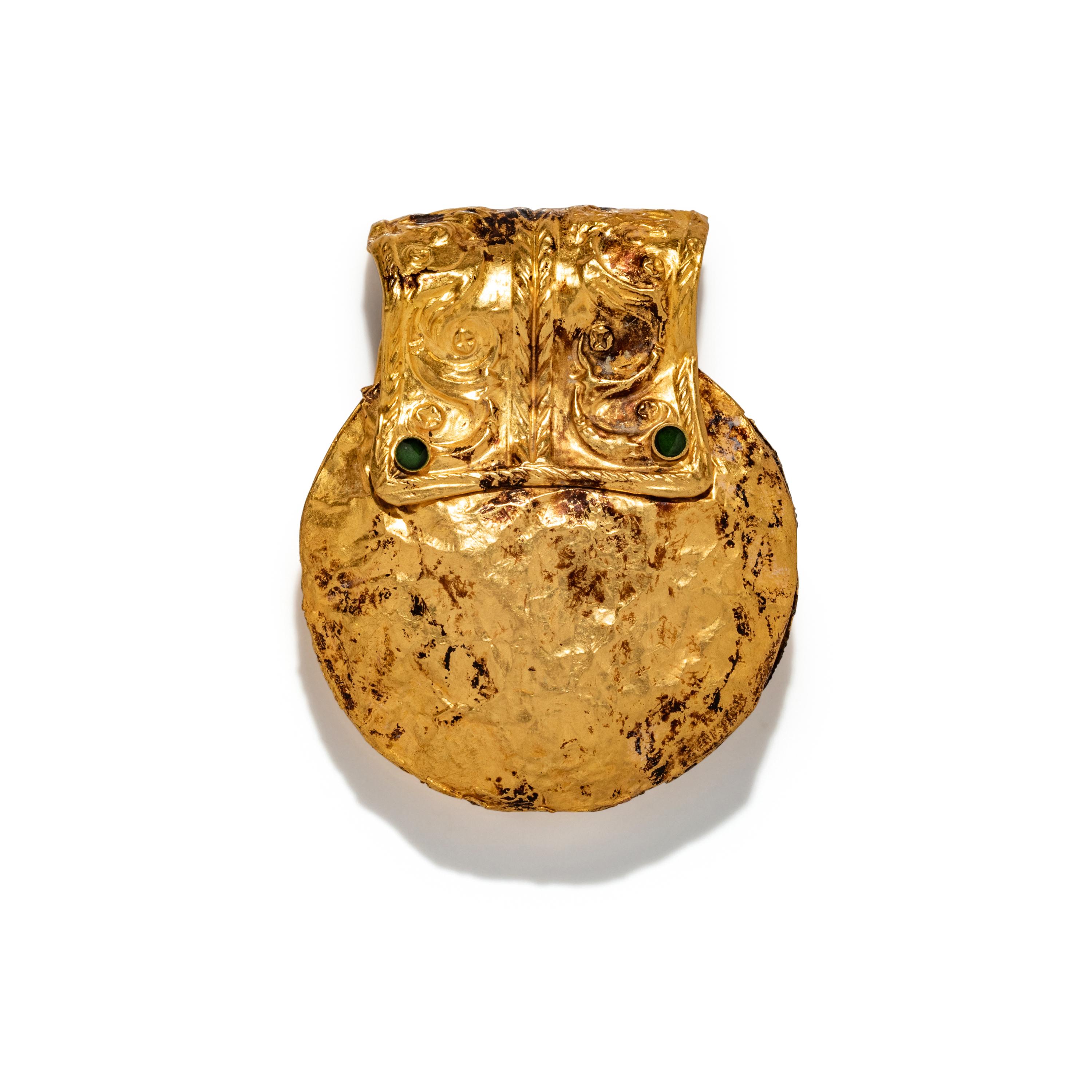 A Roman Gold Bulla Pendant