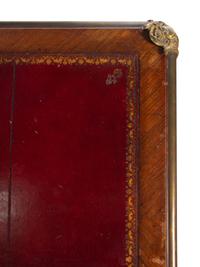 A Louis XV Style Gilt Bronze Mounted Kingwood Bureau Plat