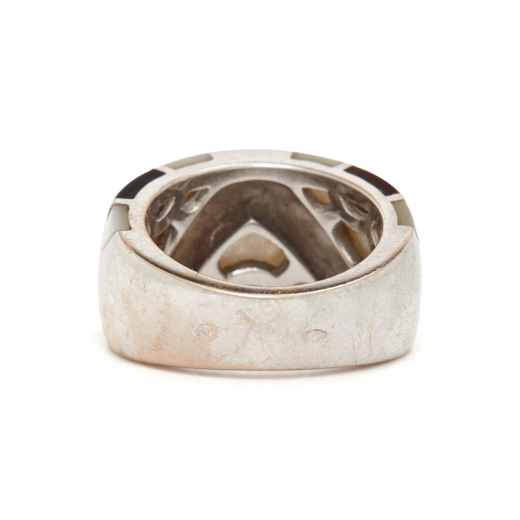 VAN CLEEF & ARPELS, MOTHER-OF-PEARL 'MARQUETERIE' RING