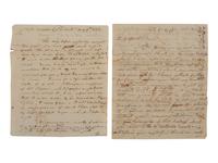 [WASHINGTON, George (1732-1799)] -- DANDRIDGE, Bartholomew Jr. (ca 1773-1802). A group of 4 retained copies of letters written by Bartholomew Dandridge, Jr. to President George Washington.