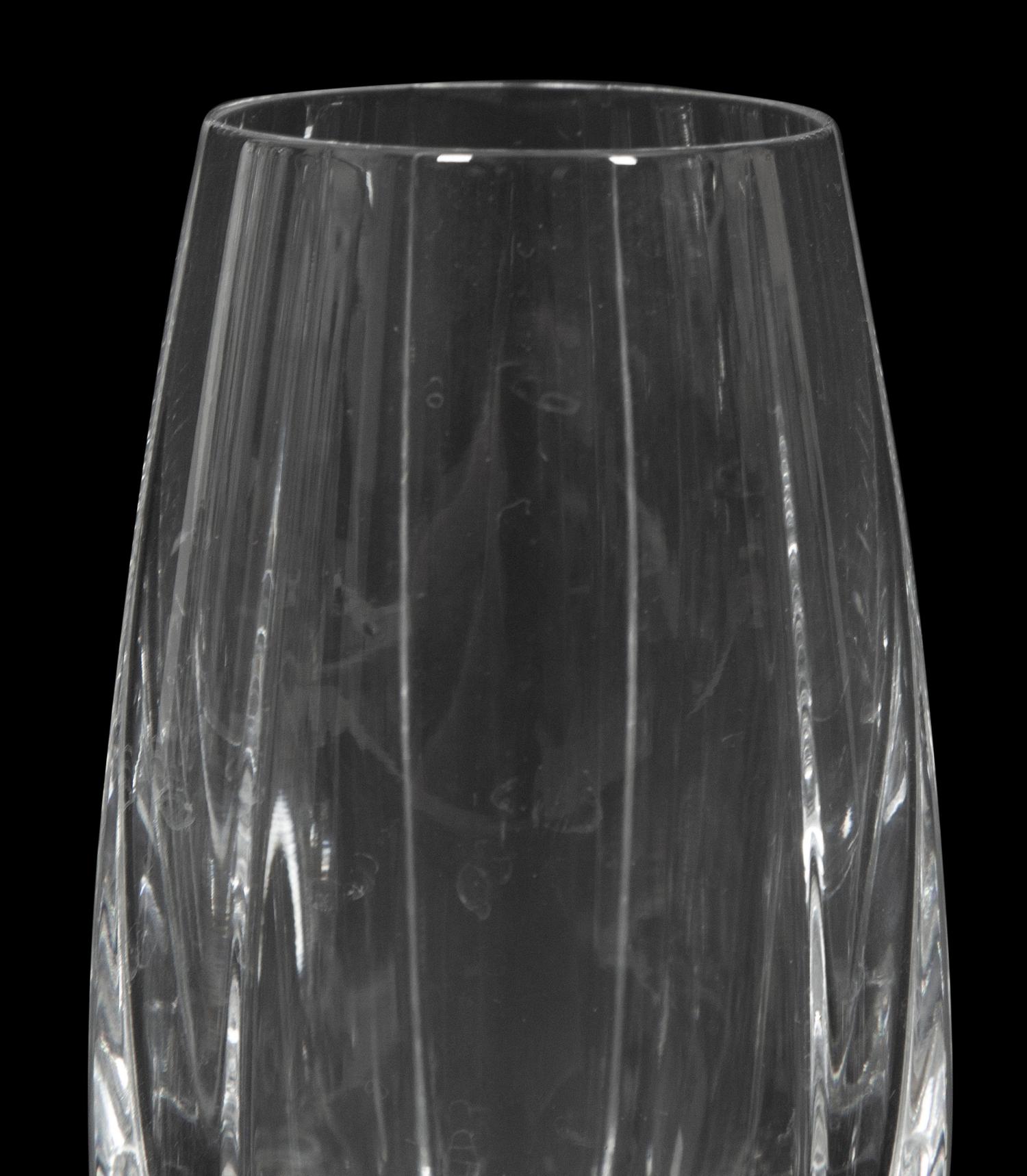 A Set of Twelve Baccarat Neptune Champagne Flutes