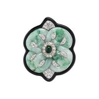 JADE, EMERALD, ONYX AND DIAMOND CONVERTIBLE NECKLACE