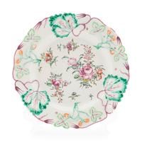 A Longton Hall Molded Porcelain Strawberry Plate — CIRCA 1755-60