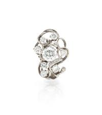 A 14 Karat Gold, Diamond and Cubic Zirconia Assembled Shortener, 4.40 dwts.