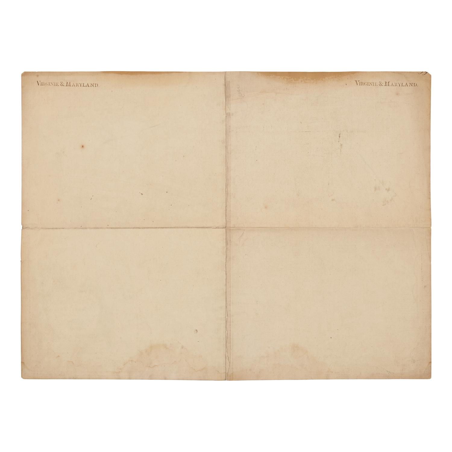 [French and Indian War] Vaugondy, Robert de. Carte de la Virginie et du Maryland...