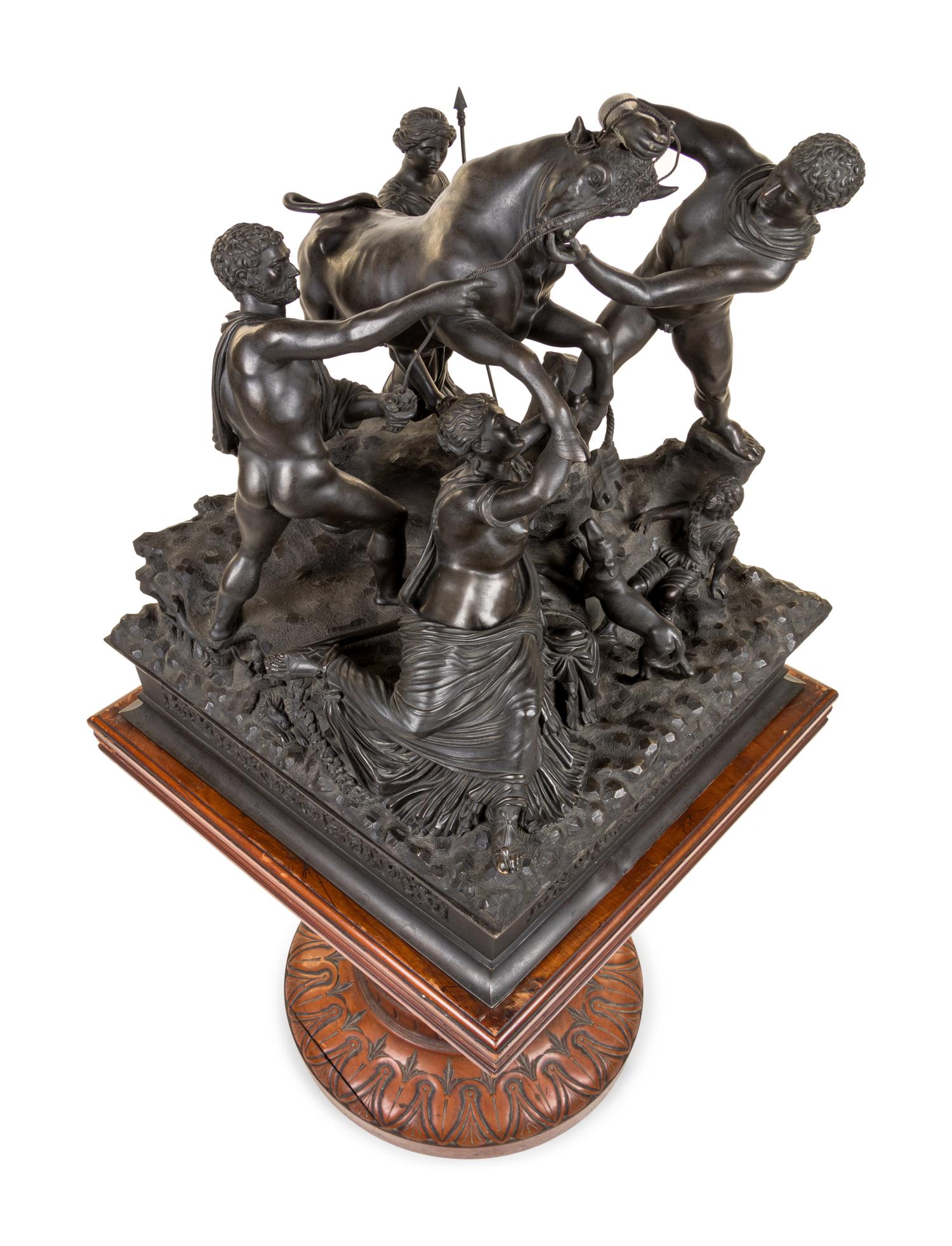 An Italian Bronze Figural Group After the Antique
