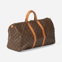 A Brown Monogram Louis Vuitton Keepall 50 Louis Vuitton