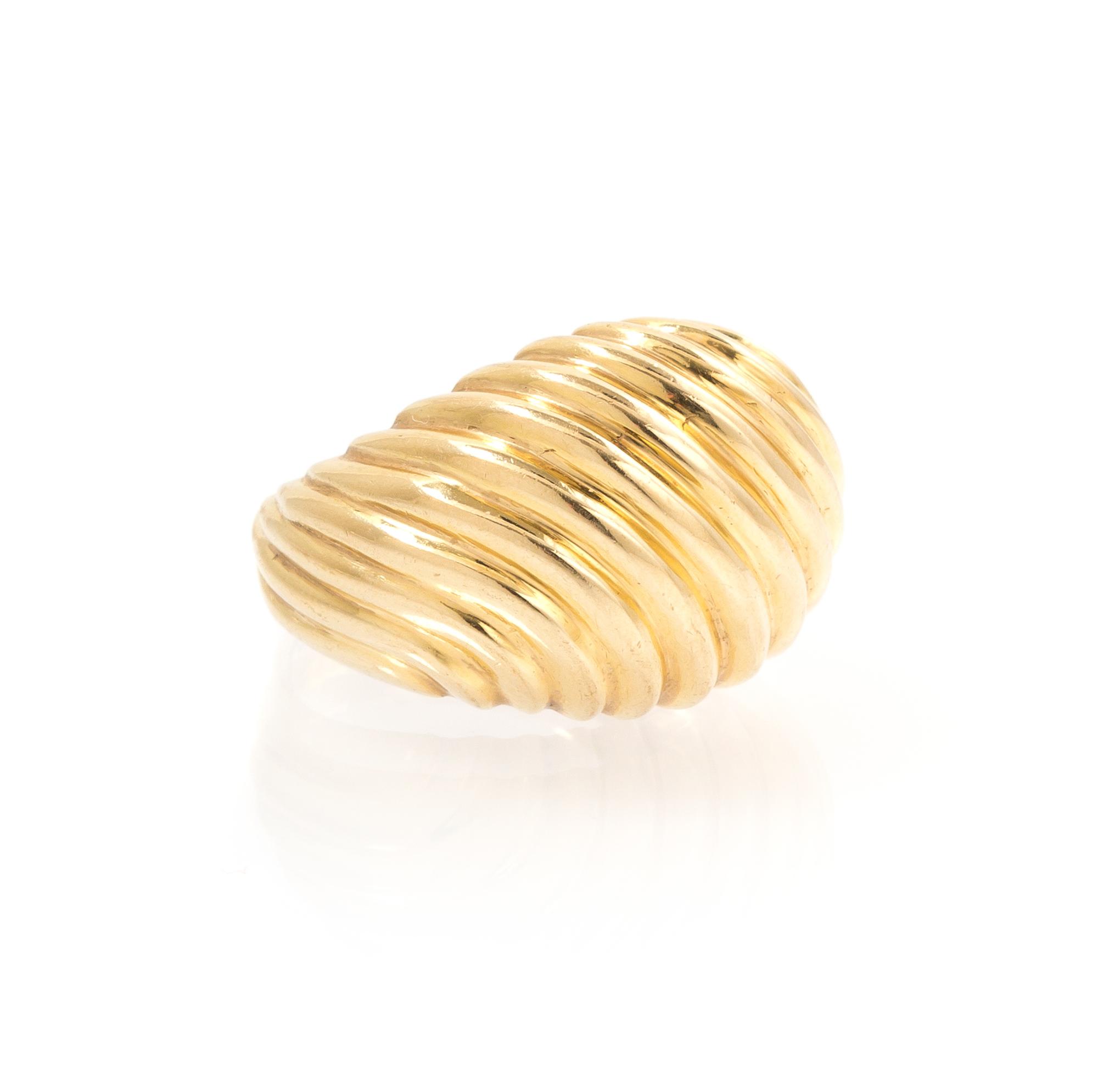 A 14 Karat Yellow Gold Ring, 6.80 dwts.
