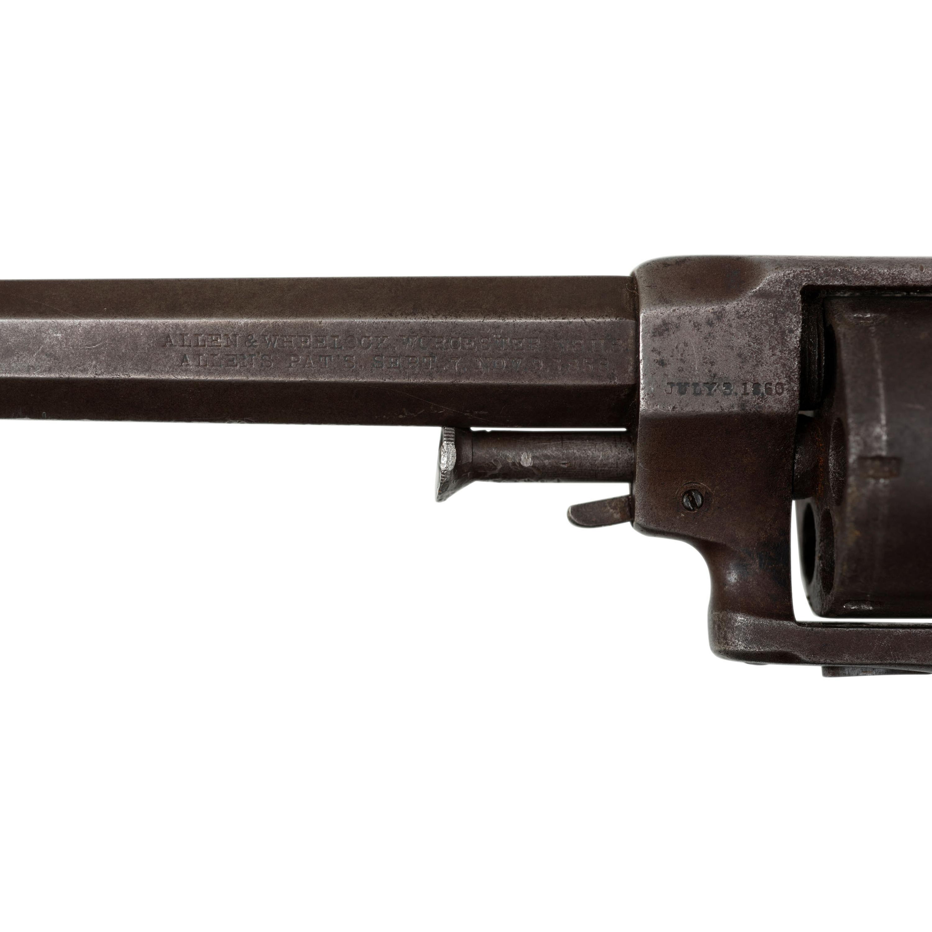 Allen & Wheelock Sidehammer Pocket Revolver with Holster Identified to Lt. F.A. Cummings - 1st Maine Heavy Artillery