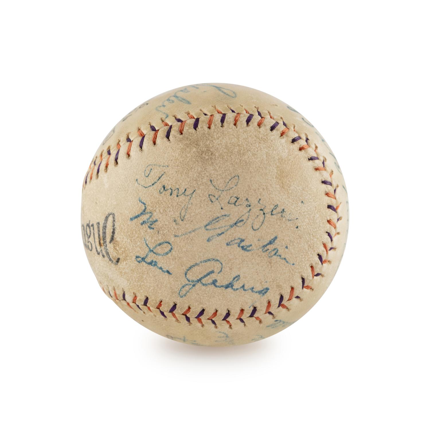 A 1926 New York Yankees Multi Signed Autograph Baseball Featuring Babe Ruth and Lou Gehrig (Beckett Authentication Services)