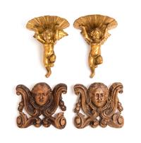 A Collection of Wall Decorations Height of largest 13 inches.
