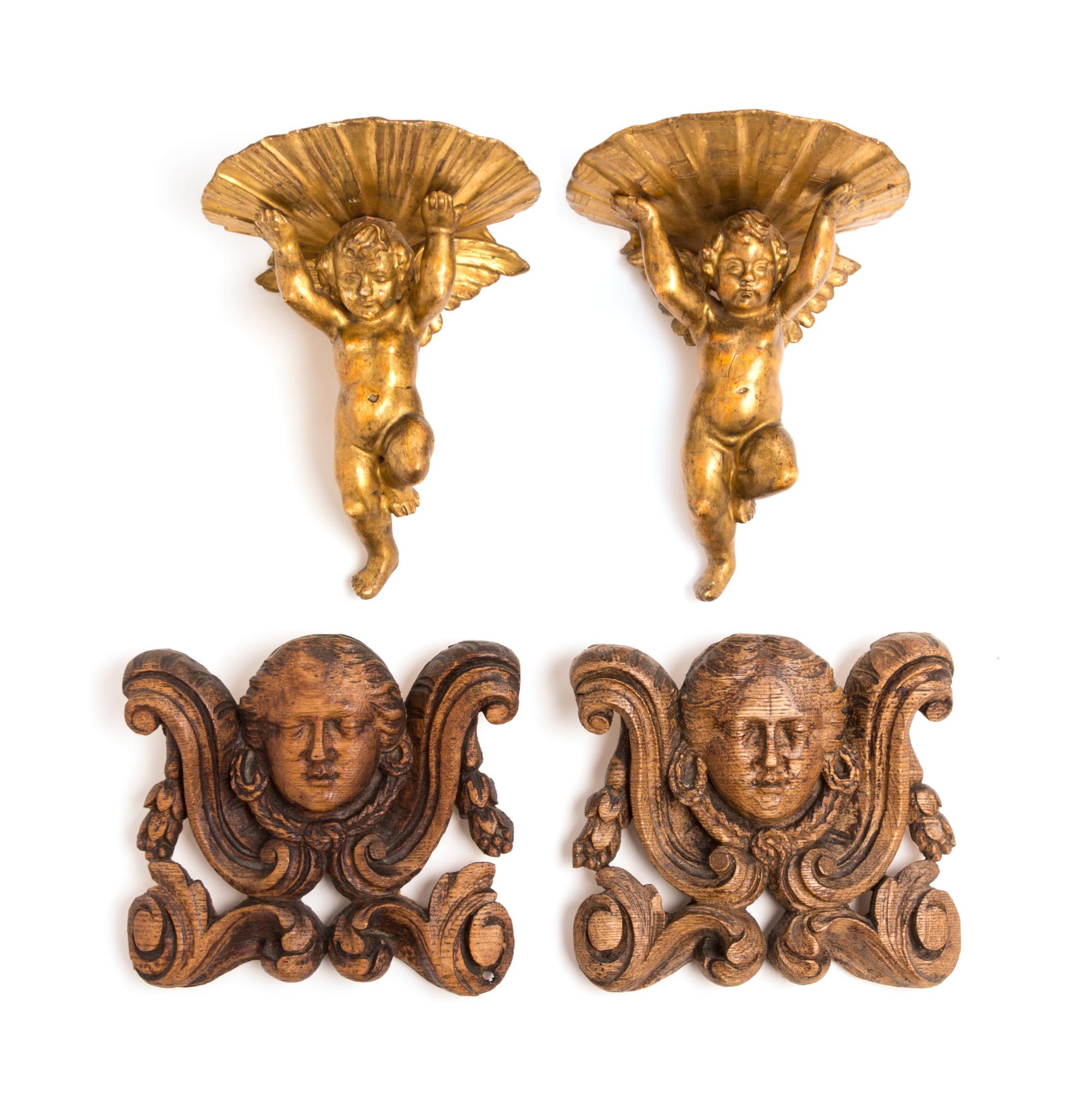 A Collection of Wall Decorations Height of largest 13 inches.