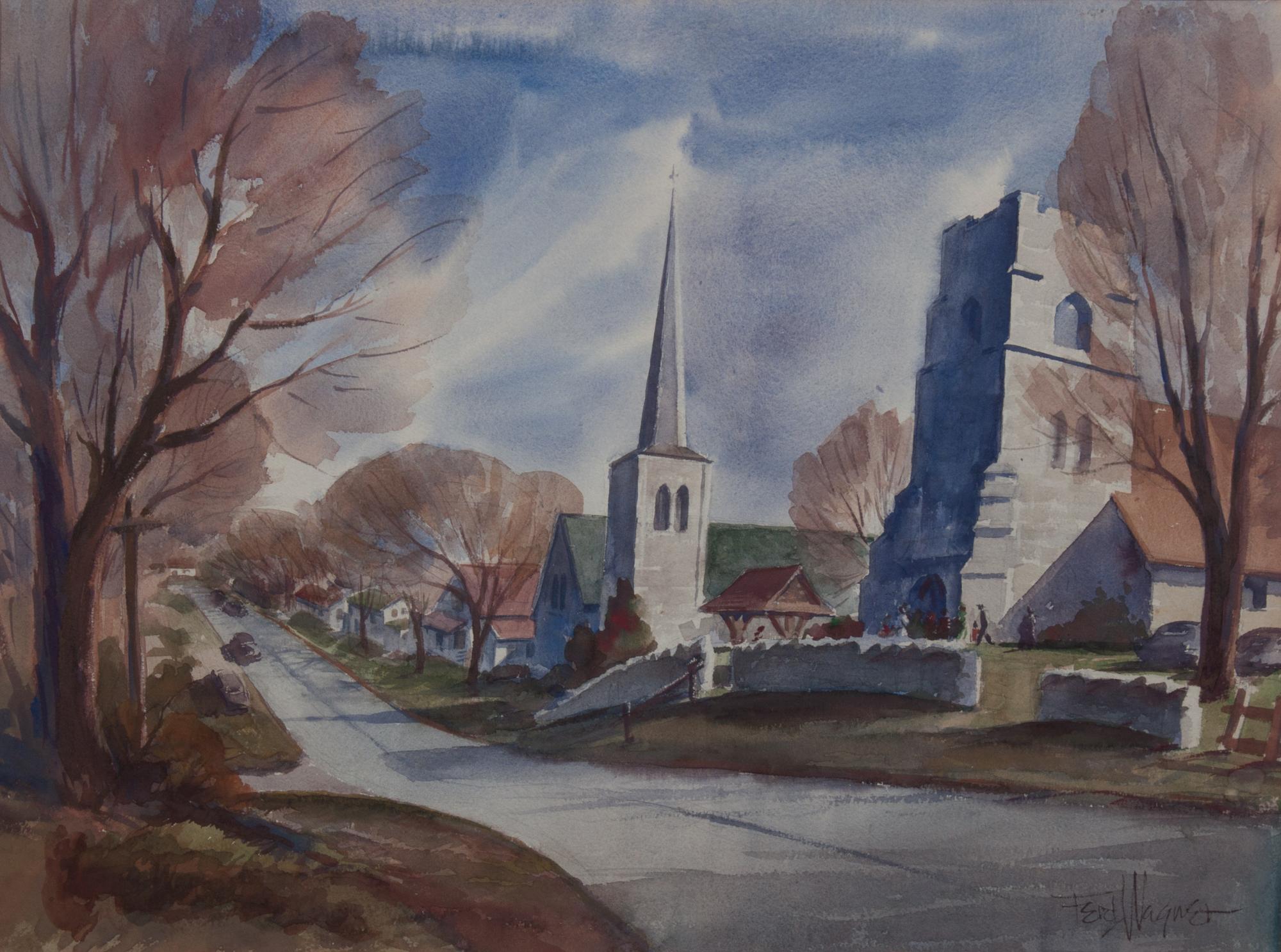 Fred Wagner, (Wisconsin, 20th century), Cedarburg Street Scene