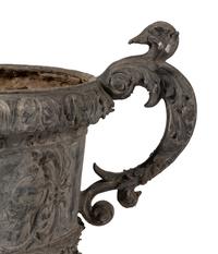 A Pair of Cast Metal Planters