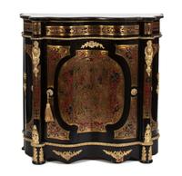A Napoleon III Boulle Marquetry Side Cabinet Height 42 x width 42 x depth 17 inches. — 19TH CENTURY