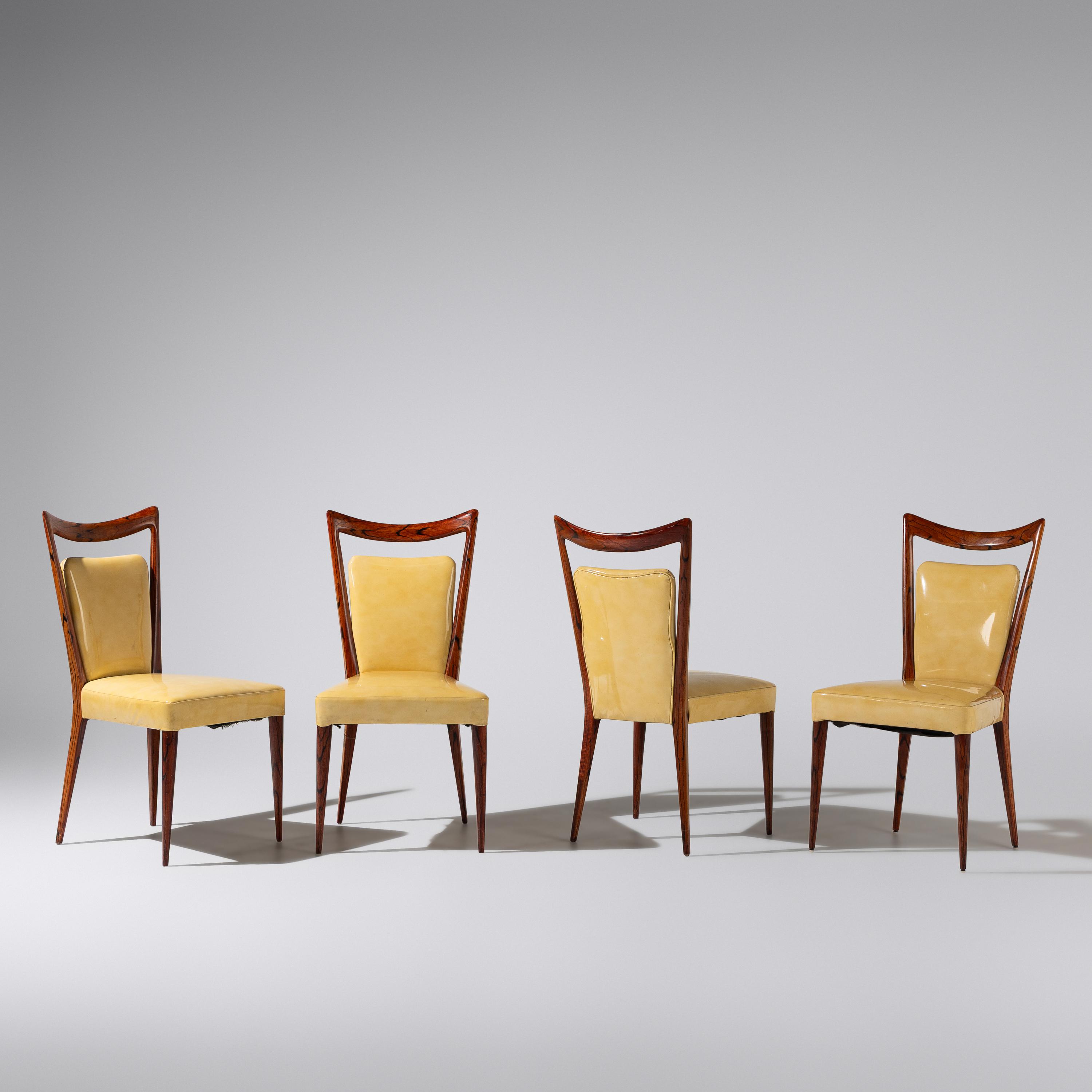 Melchiorre Bega (Italian, 1898–1976) — Dining Chairs, set of four, c. 1950