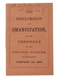 [LINCOLN, Abraham]. Rare ID'd preliminary version of the Emancipation Proclamation, 1862.