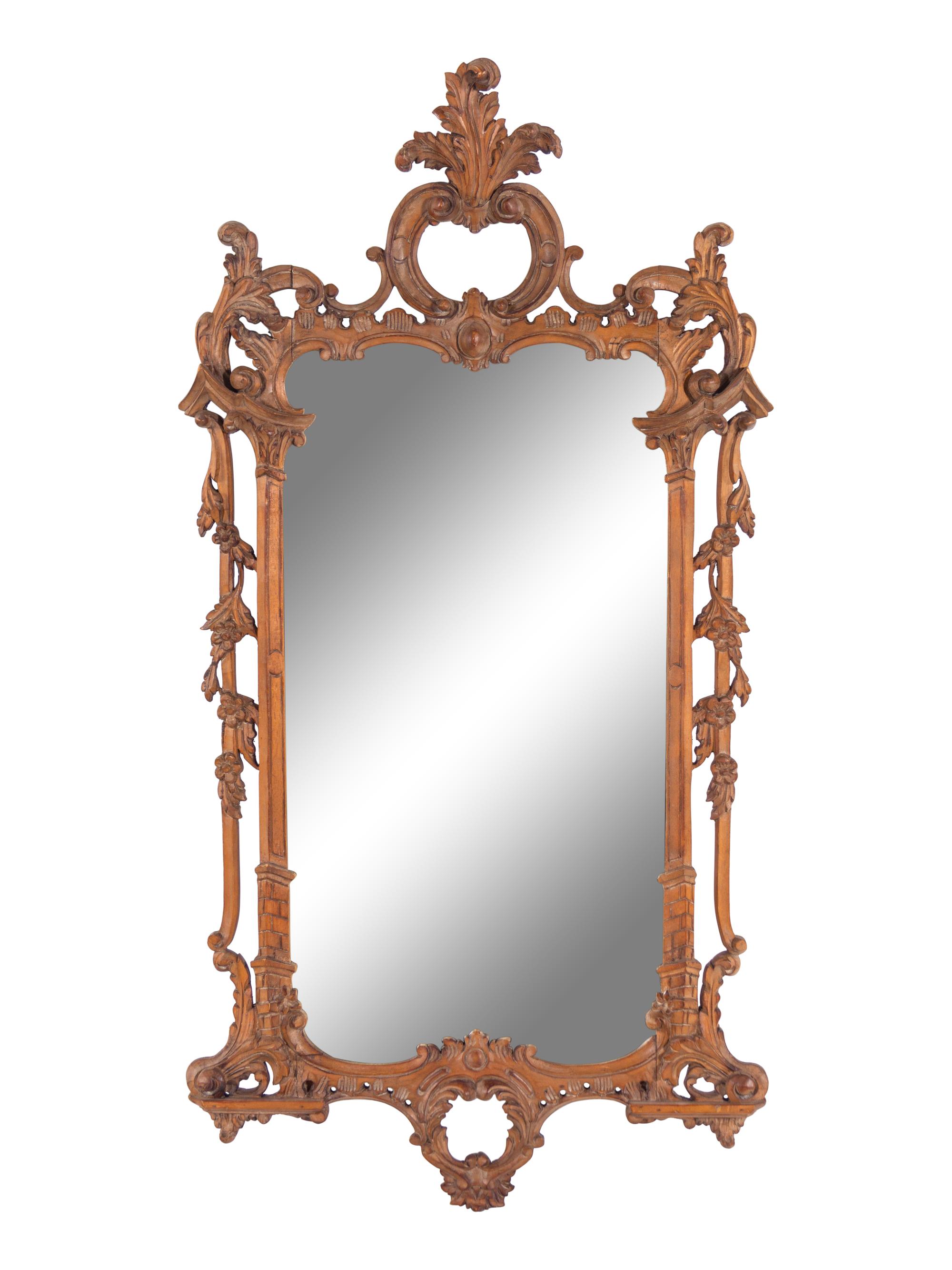 A Chinese Chippendale Style Carved Mirror