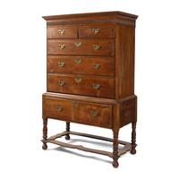 A George III Oak Chest on Stand