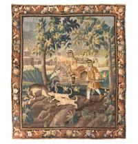 A Louis XIV Wool Hunting Tapestry