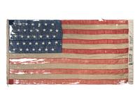 [POLITICS]. 37-star "McKinley and Hobart" campaign flag. 1867-1896.