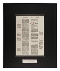 [BIBLE LEAVES - LATIN]. A group of 5 Bible leaves in Latin, comprising: