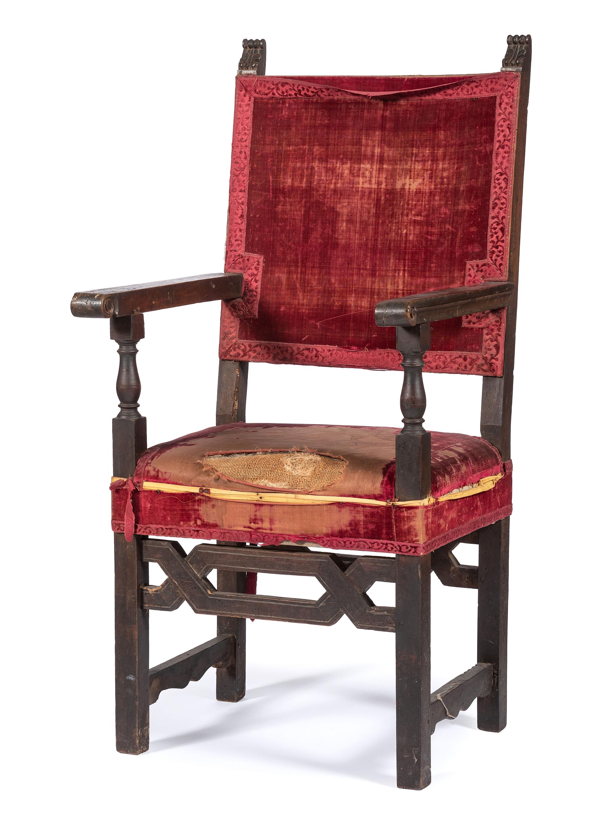 Two Windsor Side Chairs and a Gothic Revival Armchair