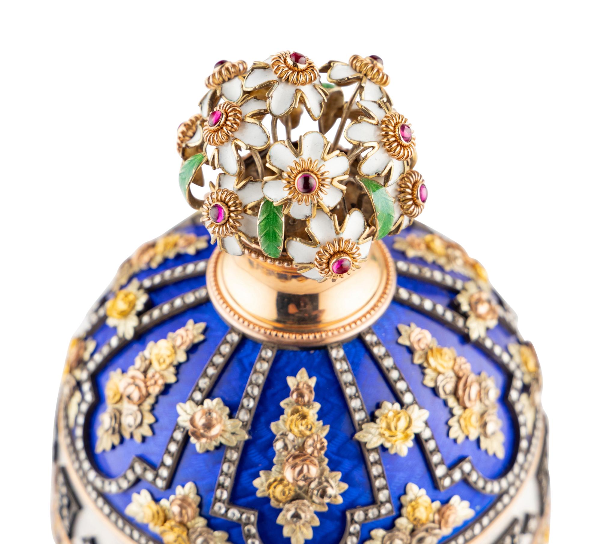 A Gold, Enamel and Gemstone-Mounted Annular Clock