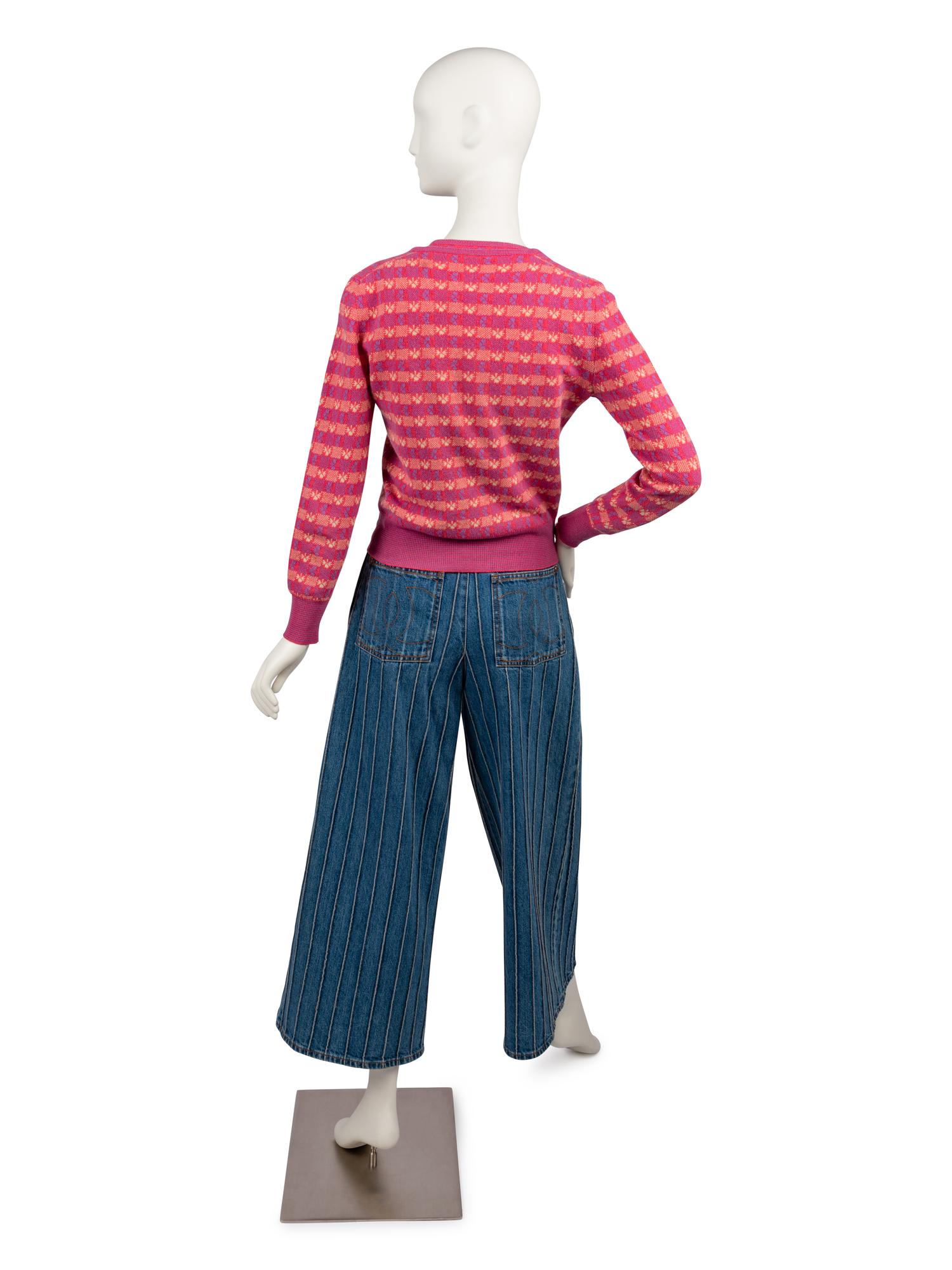 Chanel Ensemble: Cashmere Sweater, Cardigan and Jeans, 2000-10s
