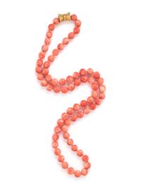 CORAL BEAD NECKLACE
