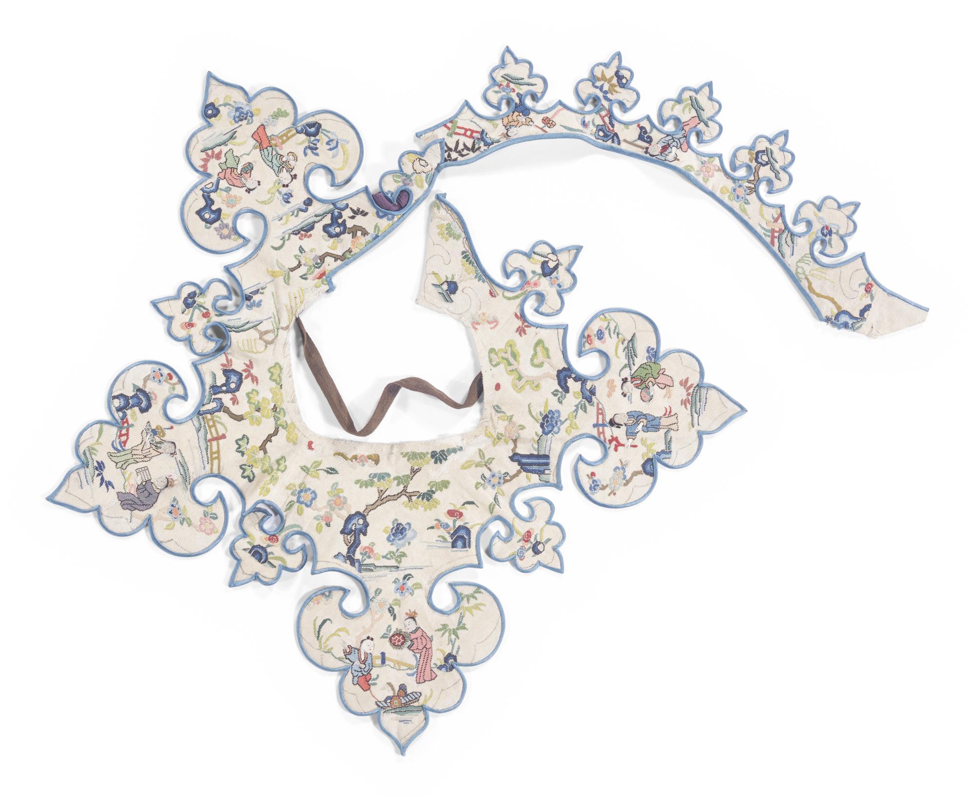 A Group of Ten Chinese Silk Embroidered Articles