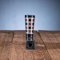 Great Lakes Steatite Pipe Bowl, with Catlinite and Lead Inlay