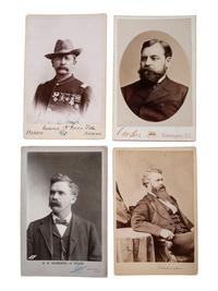 A collection of 31 cabinet cards featuring 19th century military and political subjects, including: