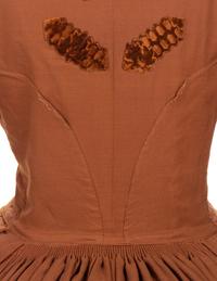 Wool Walking Dress/Coat Trimmed with Velvet, 1860s