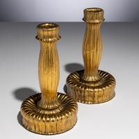 Josef Hoffmann (Austrian-Moravian, 1870–1956) — Pair of Candlesticks, c. 1923 model M la 26 for Wiener Werkstätte