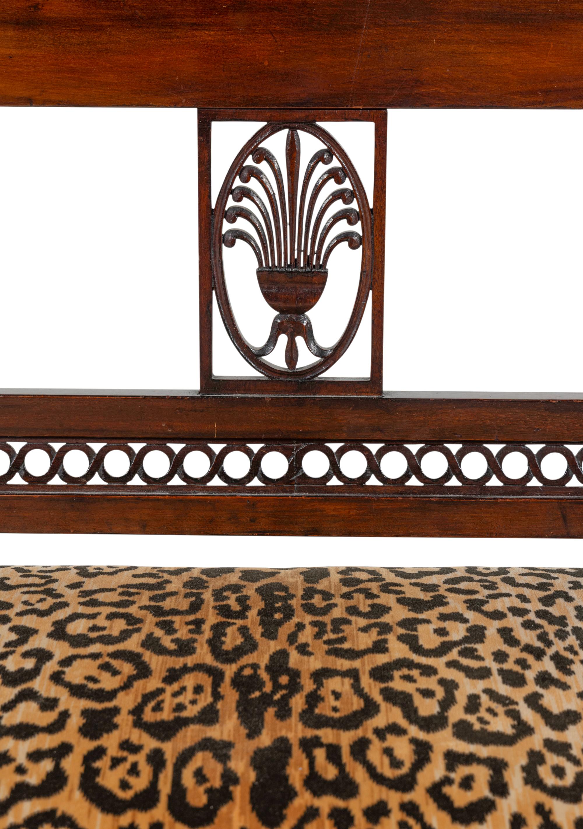 An Italian Neoclassical Walnut Settee