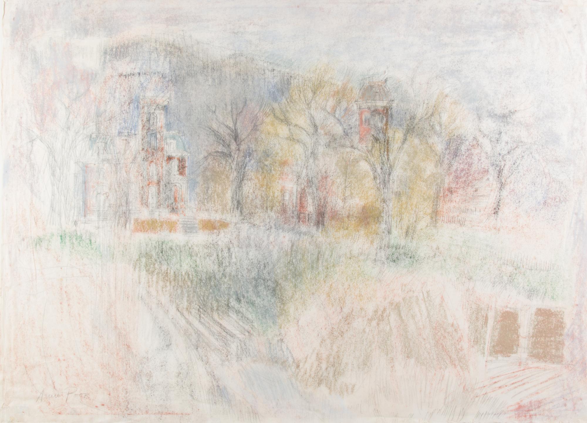 Anne Poor, (American, 1918-2002), Twin Houses