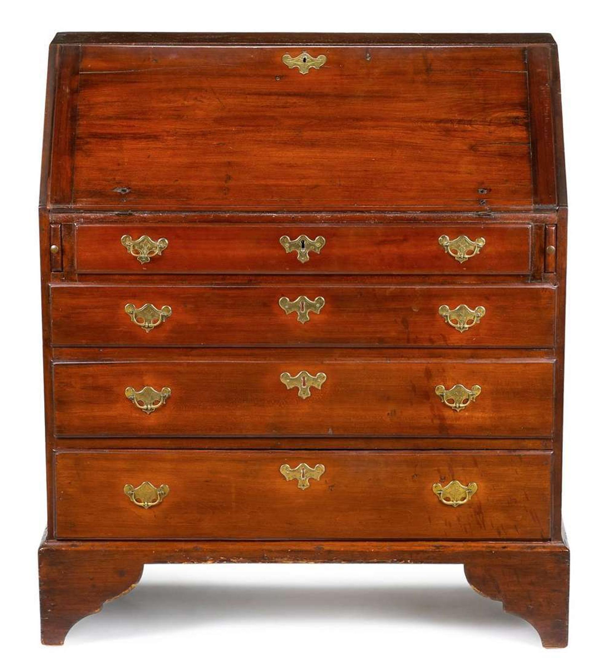 Queen Anne cherrywood slant-front desk late 18th century