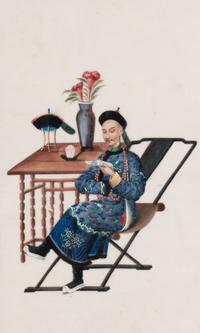 A Set of 12 Chinese Export Pith Paintings, Late 19th/Early 20th Century 清晚期 通草畫人物圖鏡框12幅