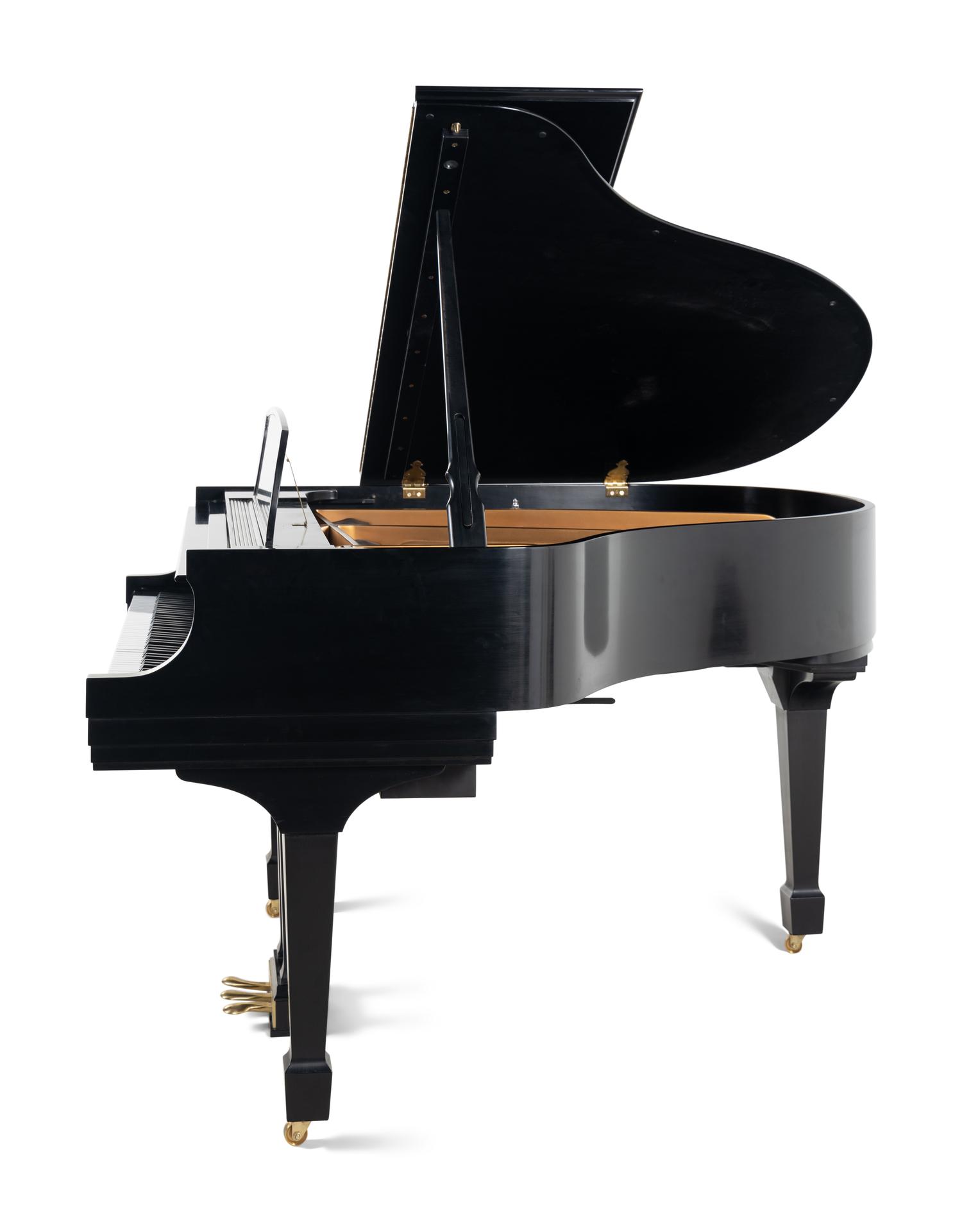 A Steinway and Sons Black Lacquer Model S Baby Grand Piano