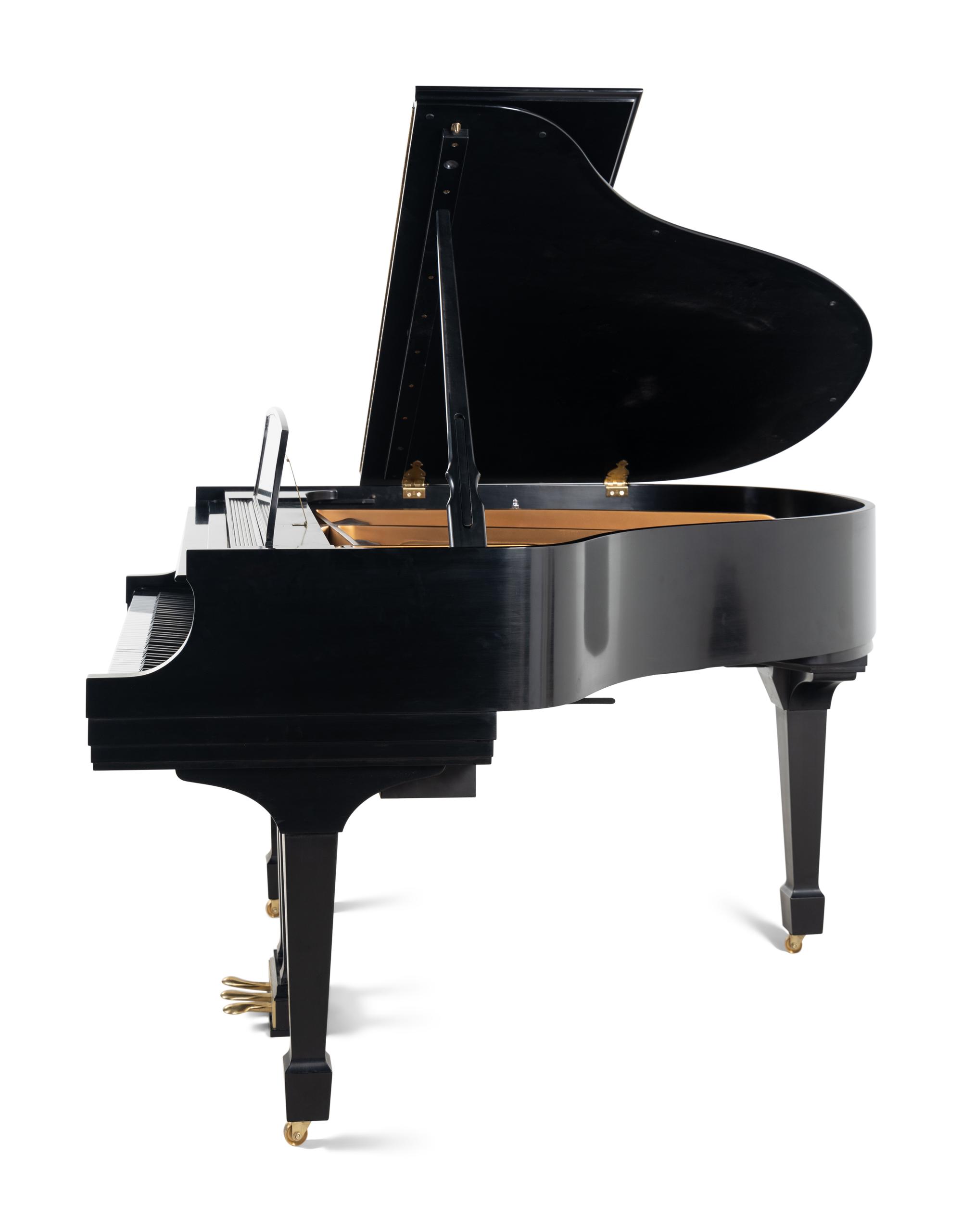 A Steinway and Sons Black Lacquer Model S Baby Grand Piano