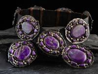 Sterling Silver and Sodalite Concha Belt