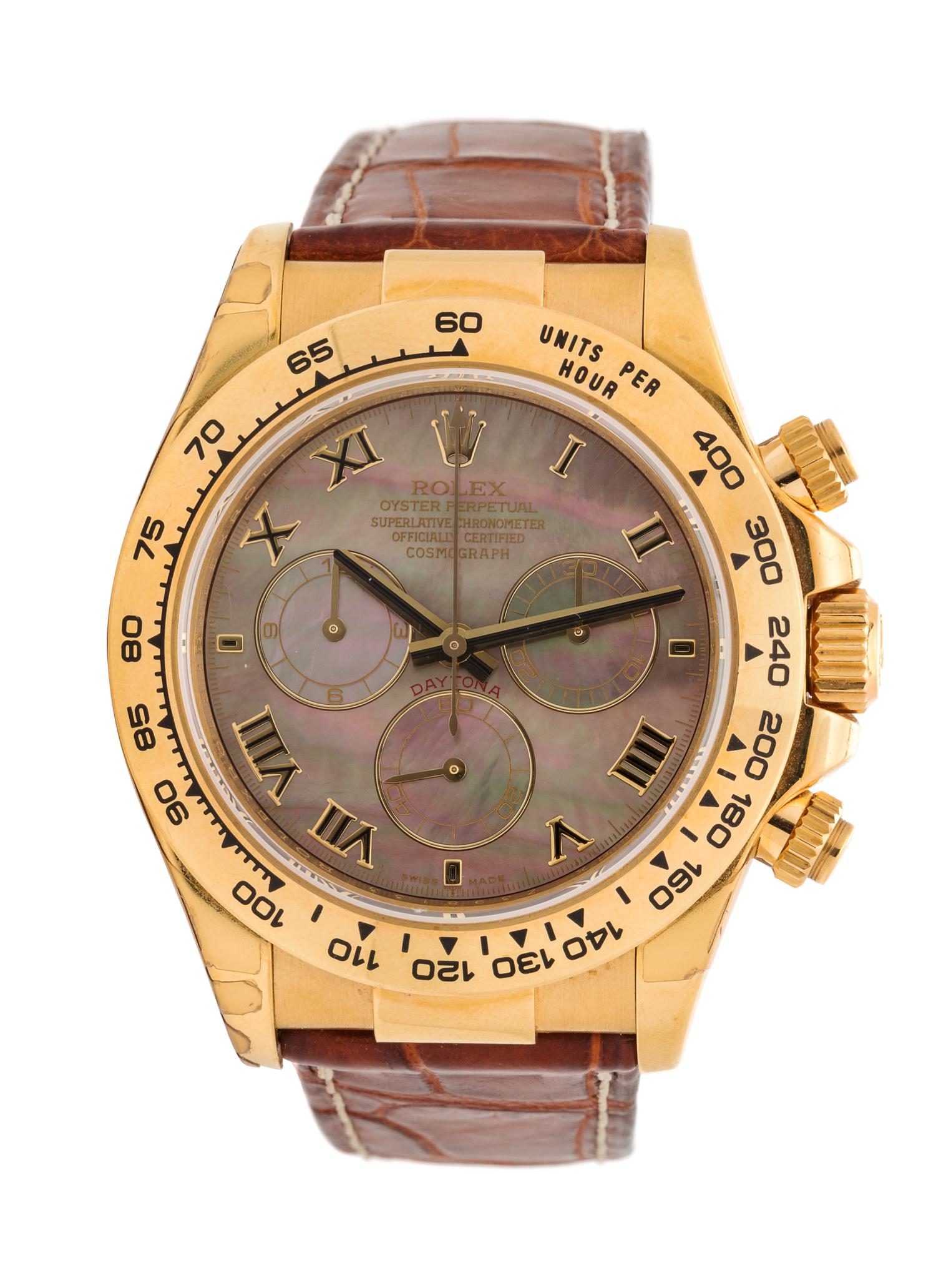 ROLEX, 18K YELLOW GOLD REF.116518 'COSMOGRAPH DAYTONA' OYSTER PERPETUAL WRISTWATCH, CIRCA 2006/2007