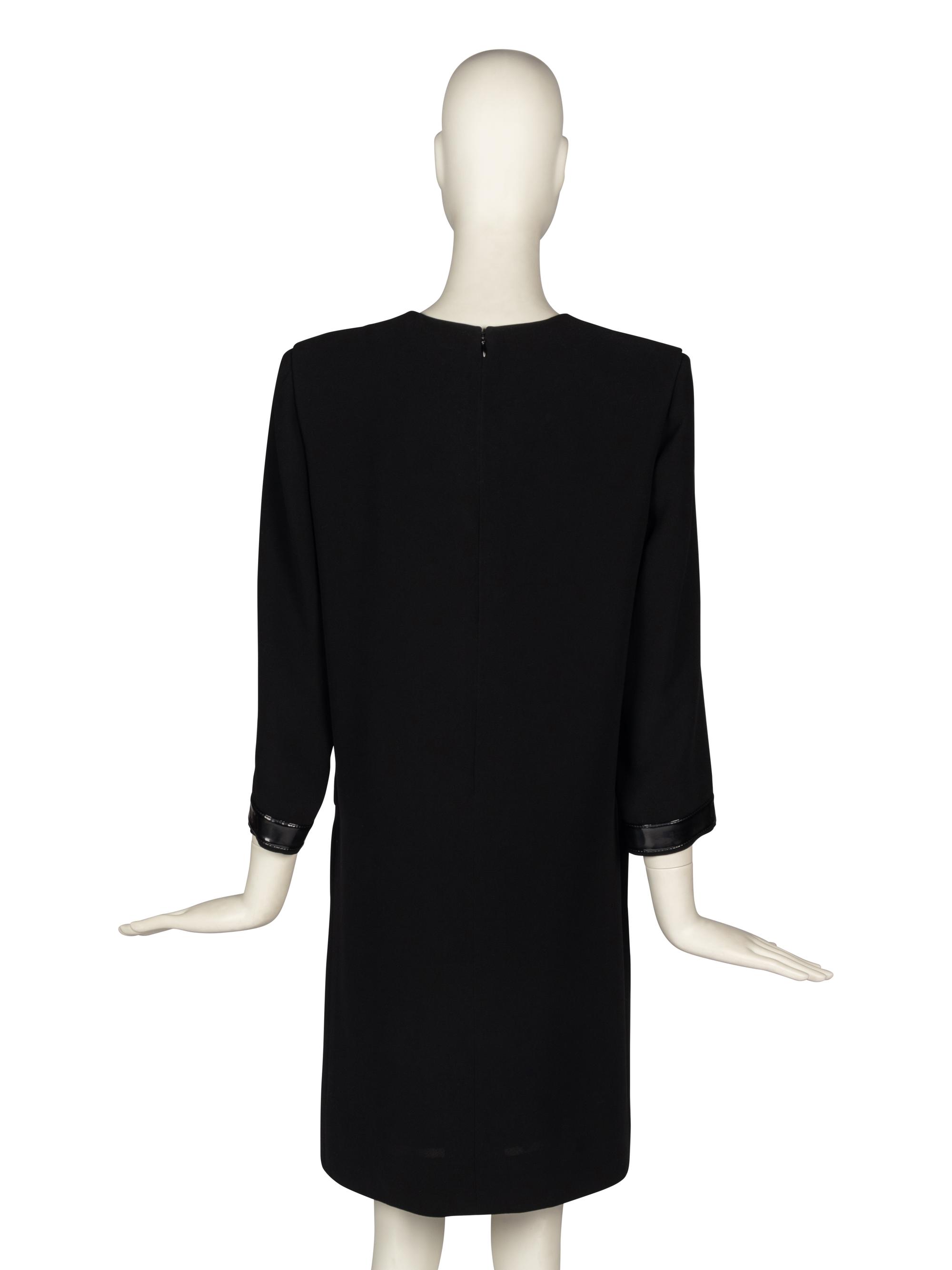 Pierre Cardin Haute Couture Dress With Vinyl Accents