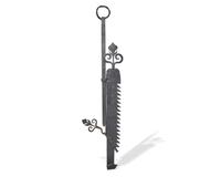 A Wrought Iron Fireplace Trammel, French, Dated "1811"