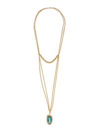 YELLOW GOLD AND BOULDER OPAL PENDANT/NECKLACE