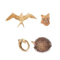 COLLECTION OF ANIMAL JEWELRY