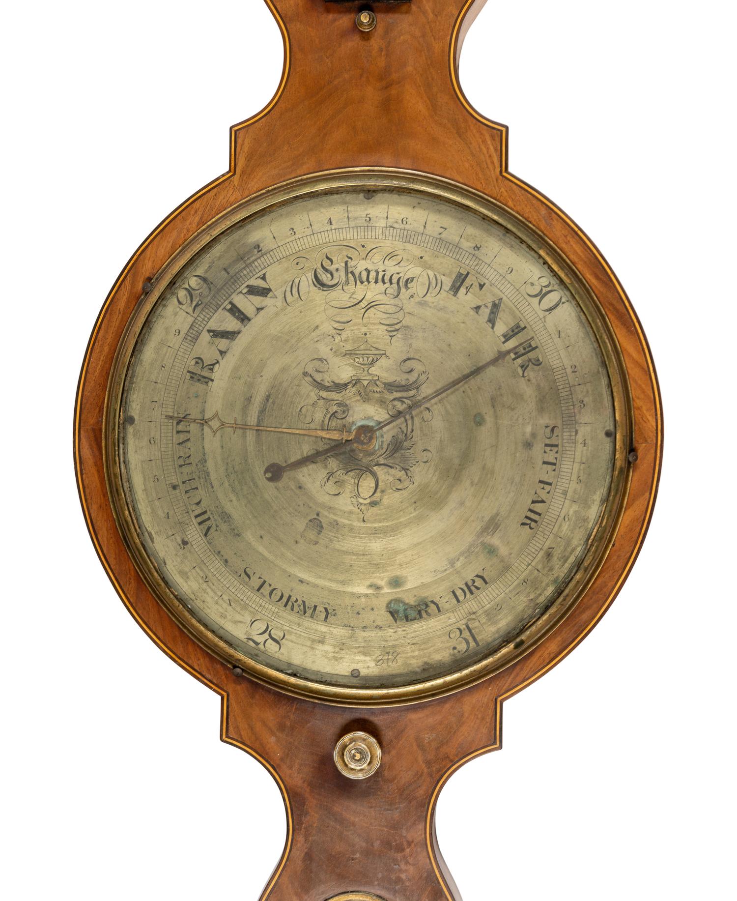 A Scottish George III Mahogany Wheel Barometer