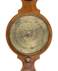 A Scottish George III Mahogany Wheel Barometer