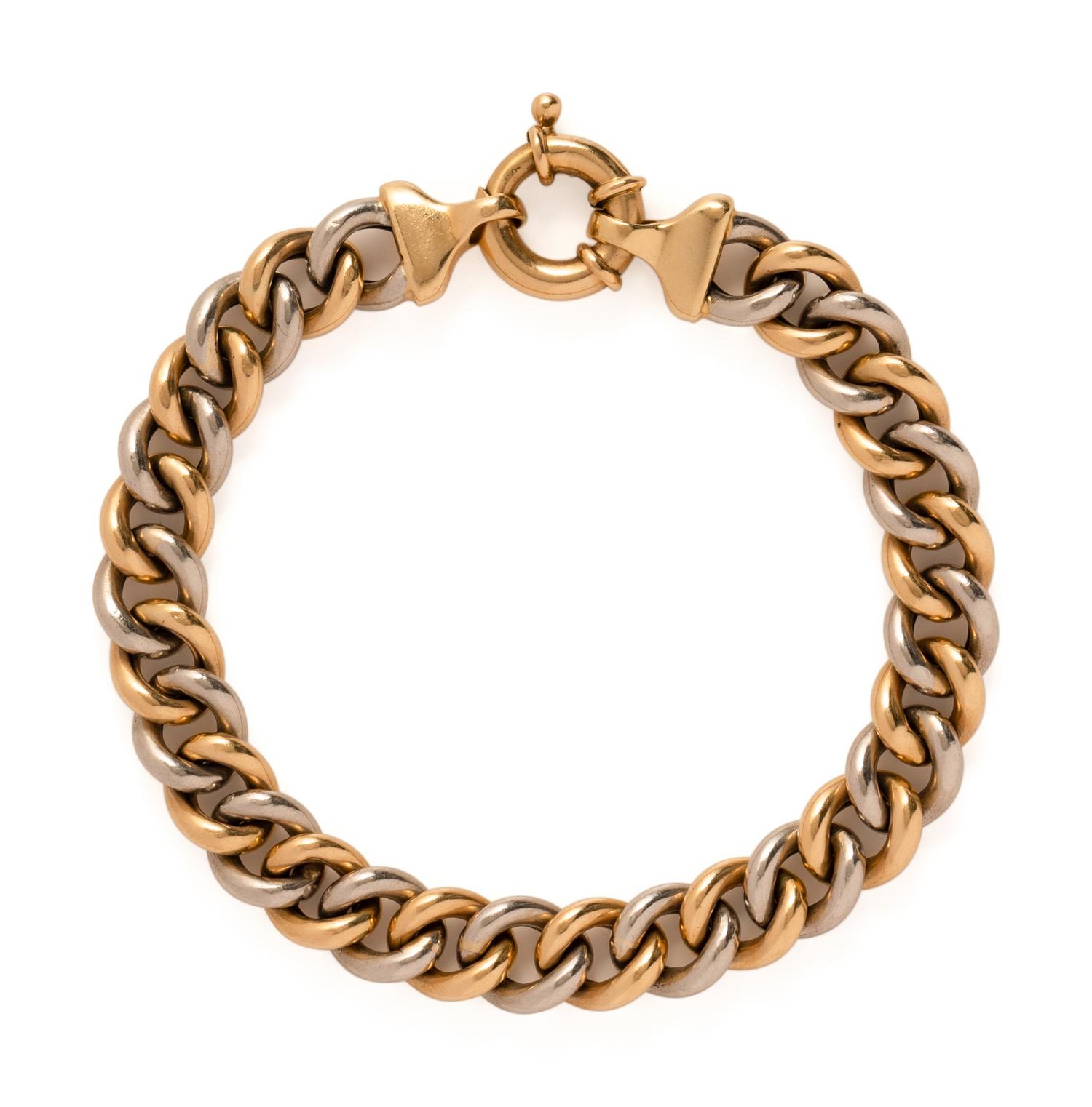 YELLOW GOLD AND PLATINUM BRACELET